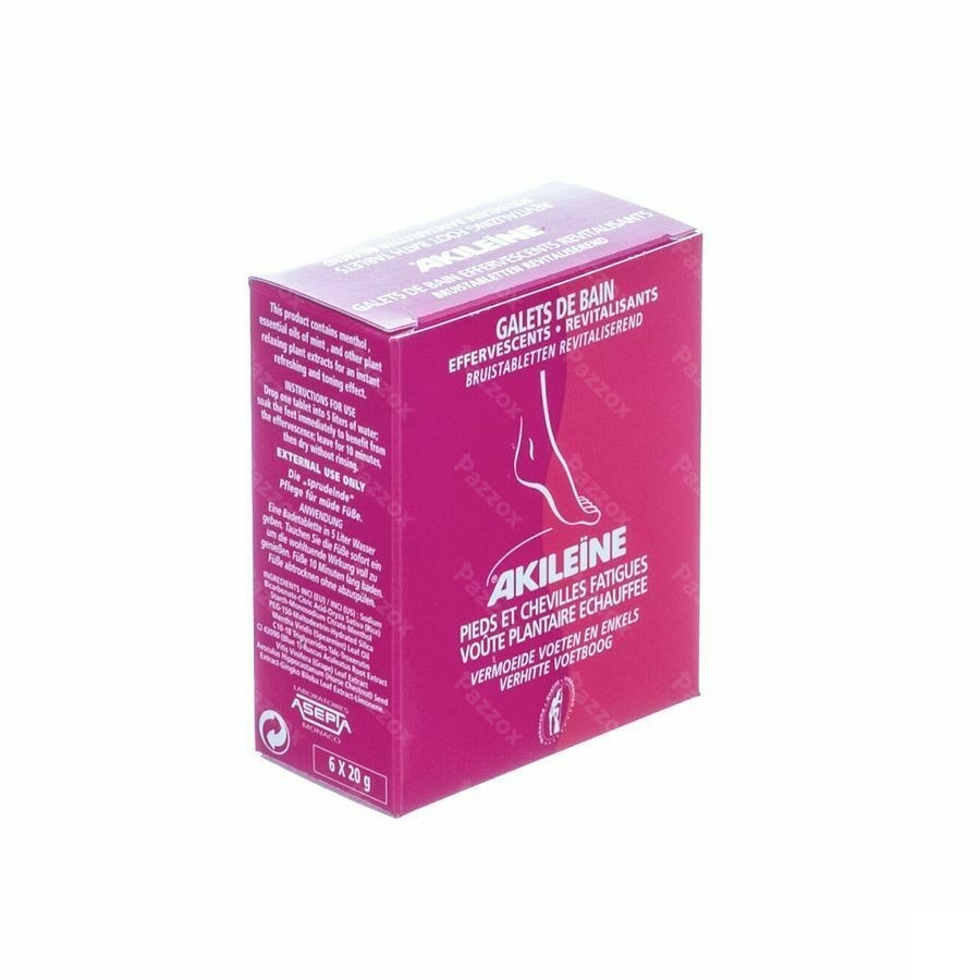 Akileïne Rouge Galets De Bain Efferv. 6x20g 101230