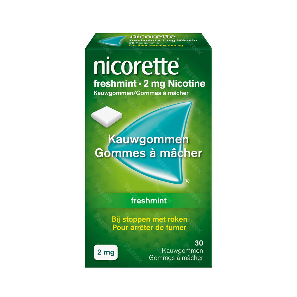 Nicorette Freshmint Gomme Mach S/sucre 30x2mg