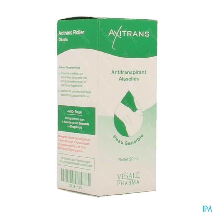 Axitrans Roller Peau Sensible Anti-Transpirant 20ml