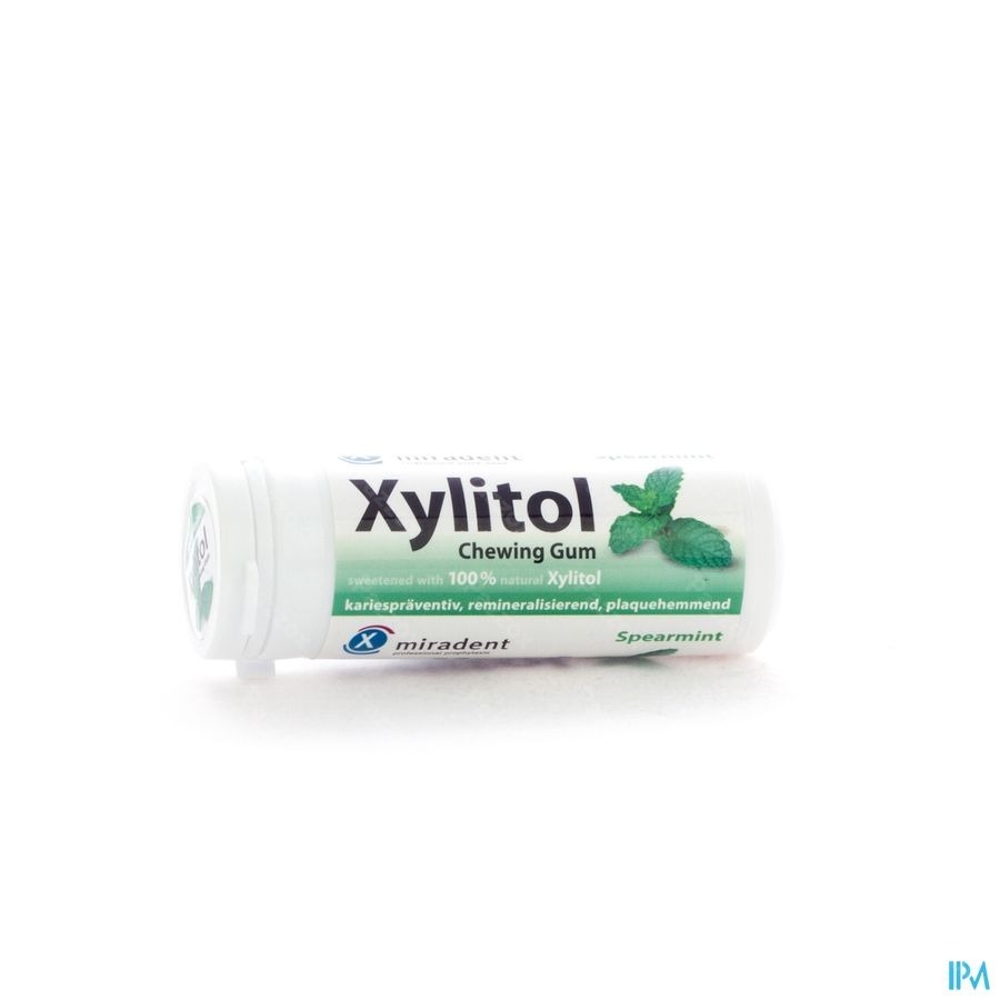 Miradent Chewing Gum Xylitol Menthe Verte S/sucr30
