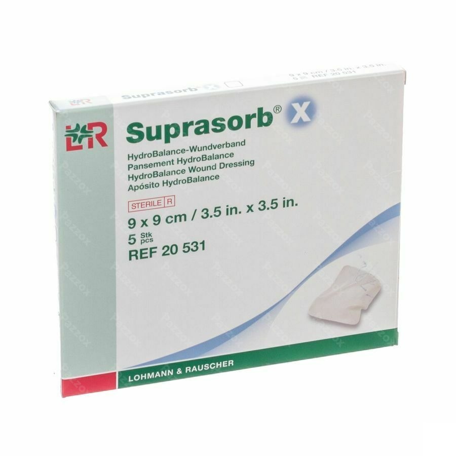 Suprasorb X Pans Cellulose 9x 9cm 5 20531
