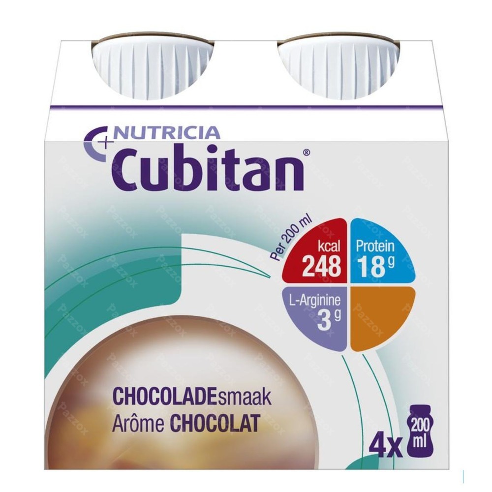 Cubitan Arôme Chocolat Bouteilles 4x200ml