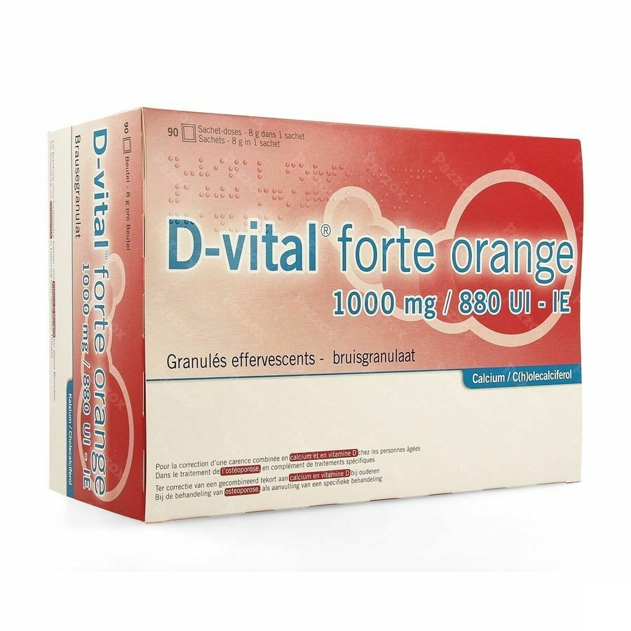 D-vital Forte Orange 1000mg/880ui Sach 90