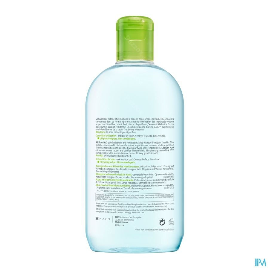 Bioderma Sebium H2o Solution Micellaire 500ml