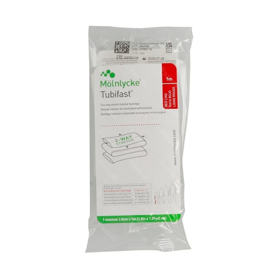 Tubifast Rouge 3,50cmx 1m 1 2480