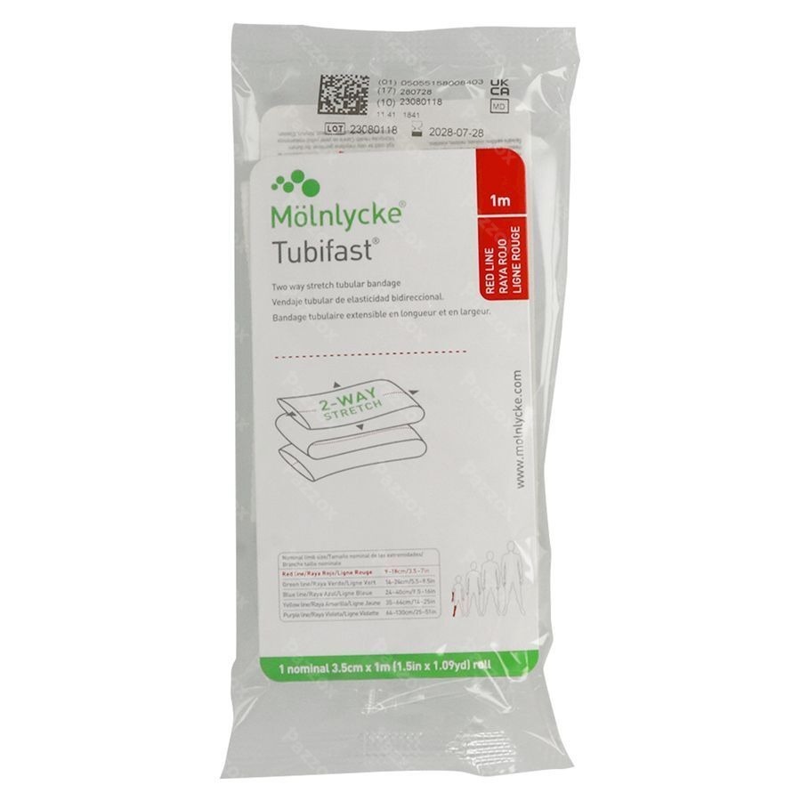 Tubifast Rouge 3,50cmx 1m 1 2480