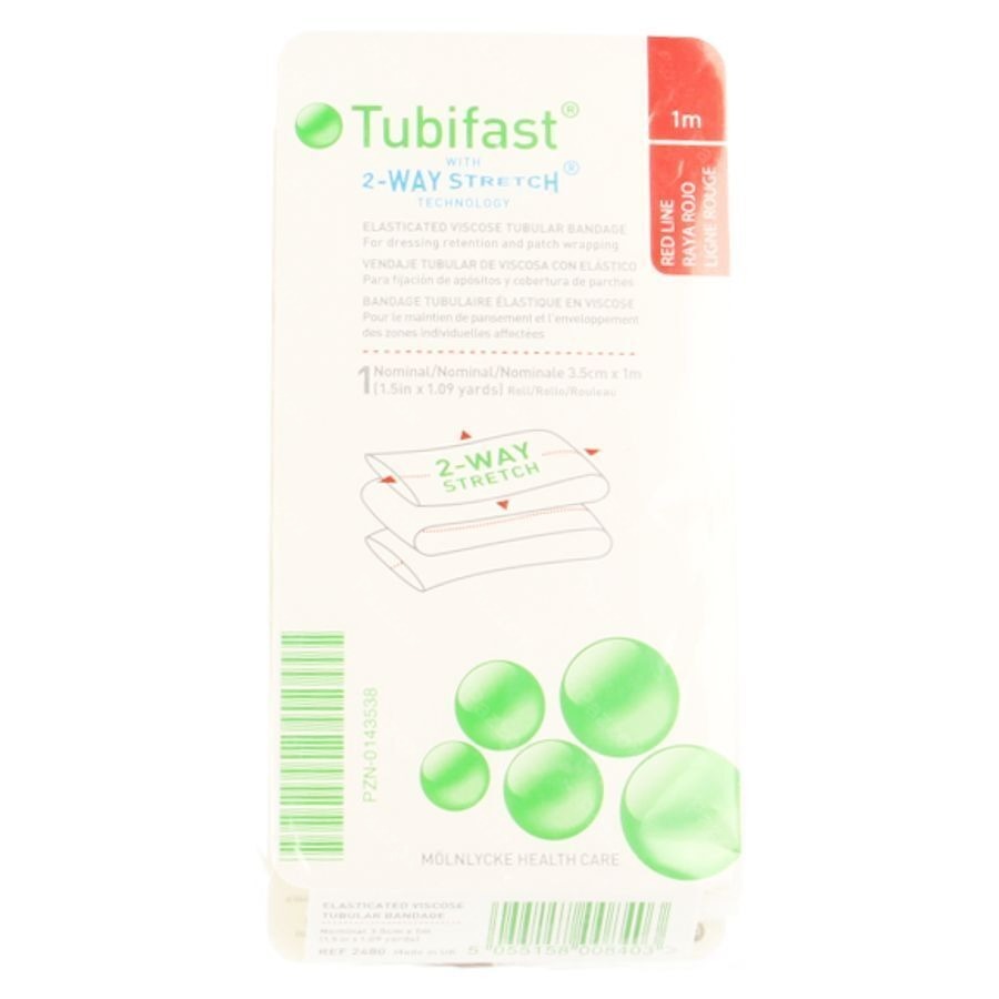 Tubifast Rouge 3,50cmx 1m 1 2480