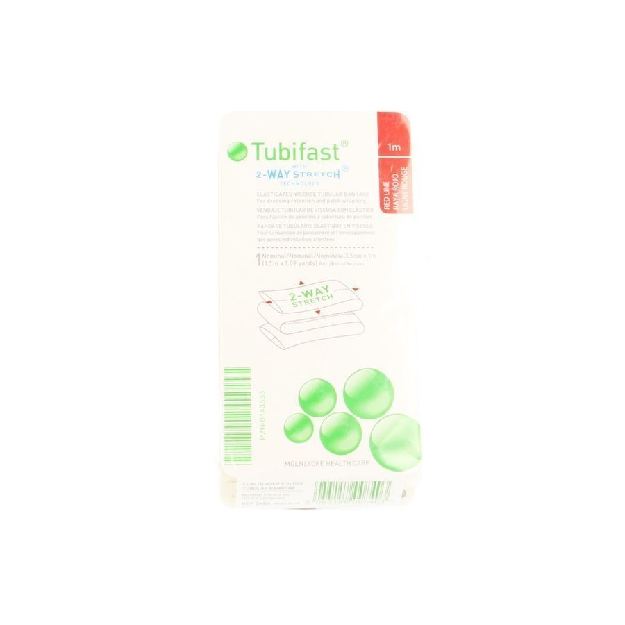 Tubifast Rouge 3,50cmx 1m 1 2480