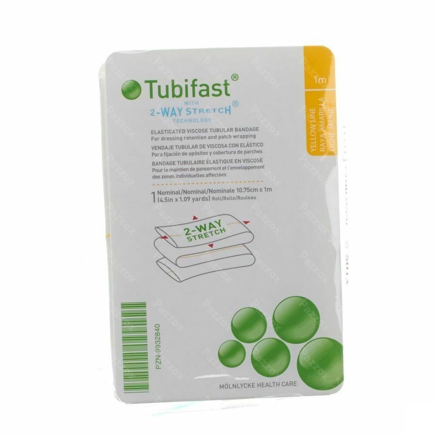 Tubifast Jaune 10,75cmx 1m 1 2483