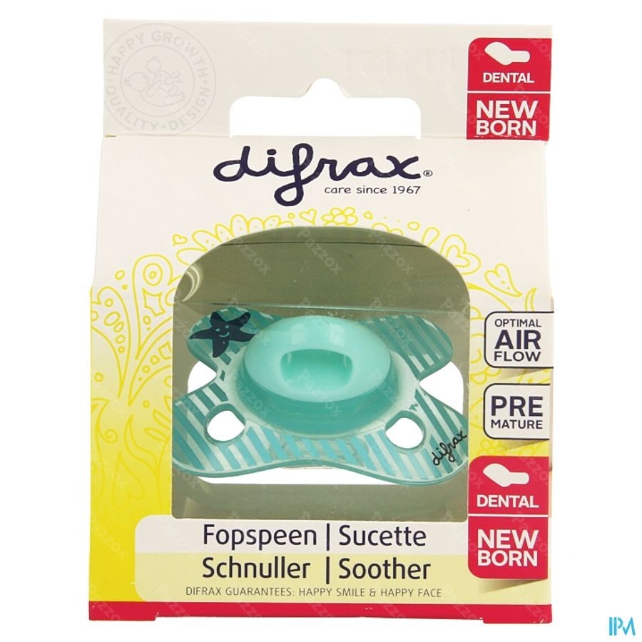 Difrax Sucette Newborn Dental Sil -2/2m 1 796