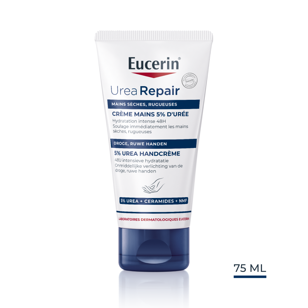 Eucerin UreaRepair Crème Mains 5% d'Urée Peau Sèche et Rugueuse Tube 75ml