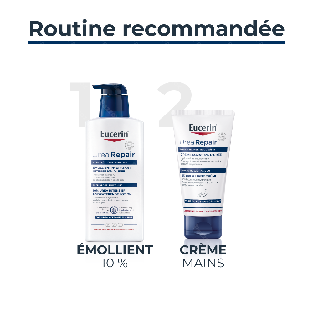 Eucerin UreaRepair Crème Mains 5% d'Urée Peau Sèche et Rugueuse Tube 75ml