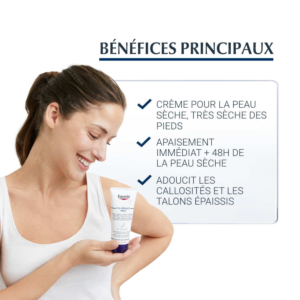 Eucerin UreaRepair Plus Crème Pieds 10% d'Urée Peau Très Sèche et Rugueuse 100ml