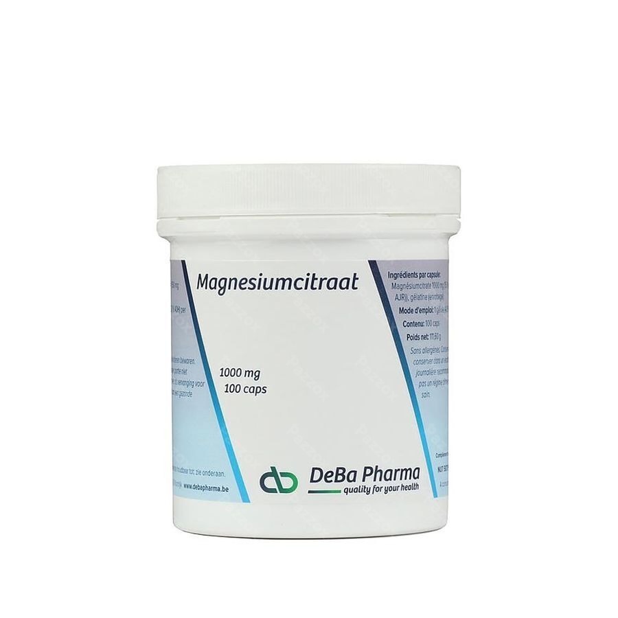 Deba Pharma Magnesium citrate 1000mg 100 Capsules