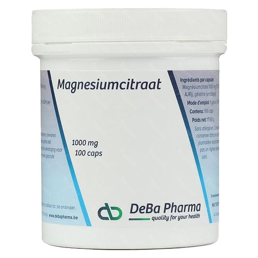 Deba Pharma Magnesium citrate 1000mg 100 Capsules