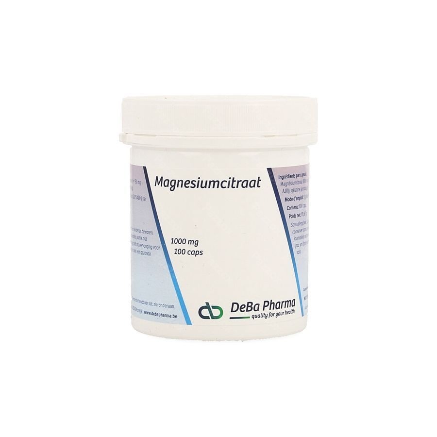 Deba Pharma Magnesium citrate 1000mg 100 Capsules