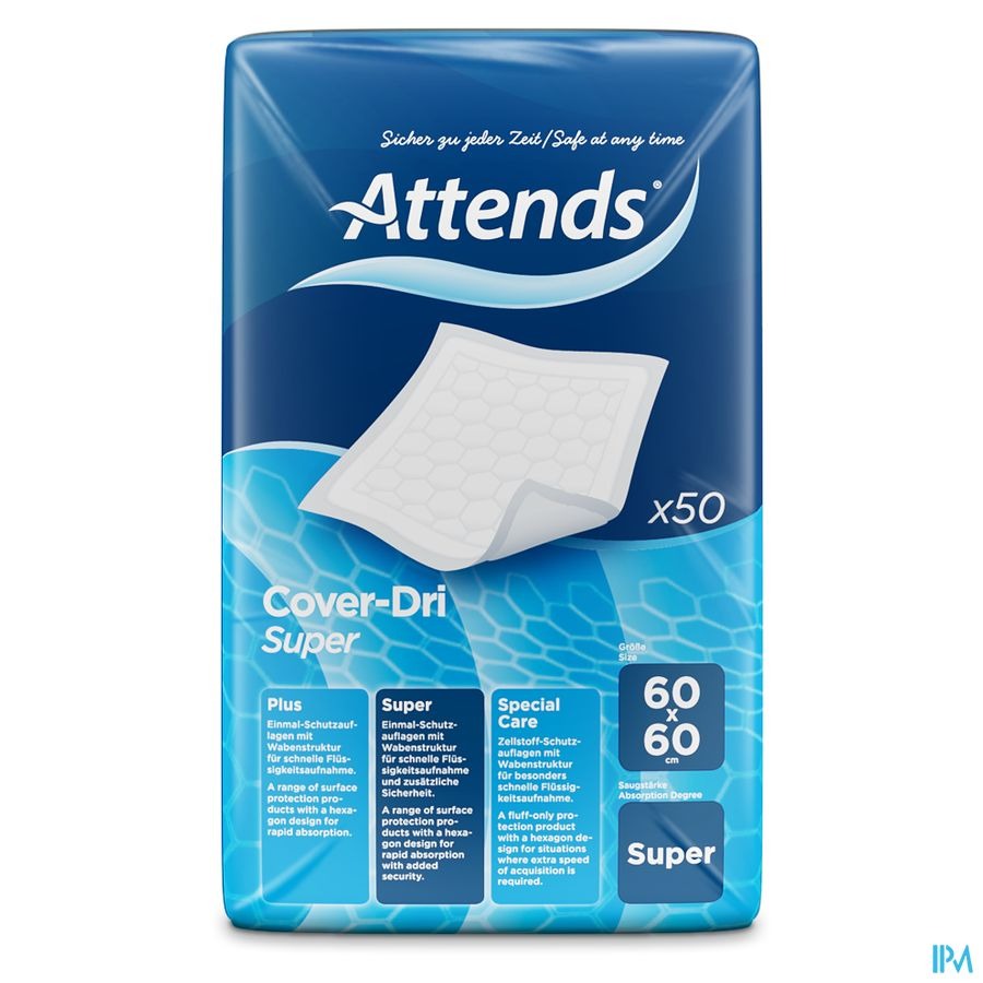 Attends Cover Dri Super Alese Nf 60x 60cm 1x50