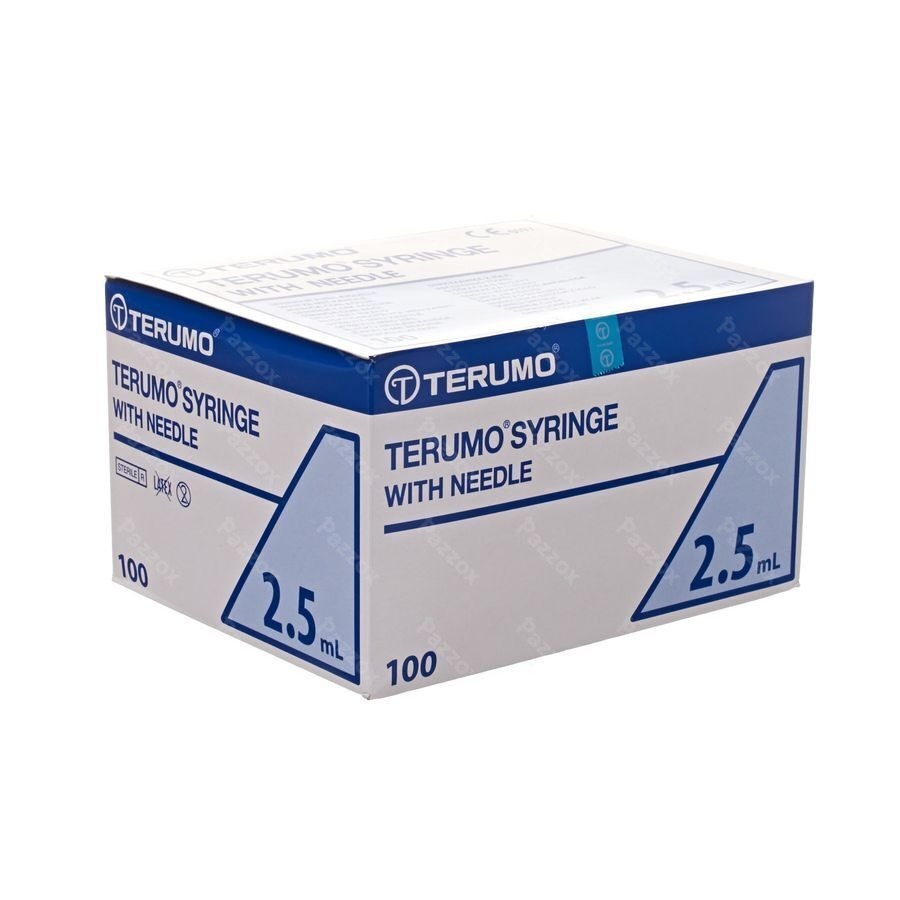 Terumo Seringue 2,5ml Avec Aiguille 21g 1 1/2 100