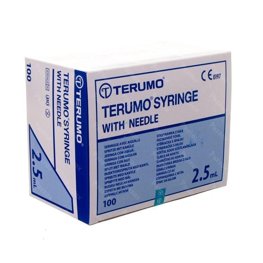 Terumo Seringue 2,5ml Avec Aiguille 23g 1 100