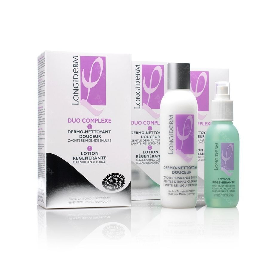 Longiderm Duo Complex Lot 125ml+lait Nett.200ml