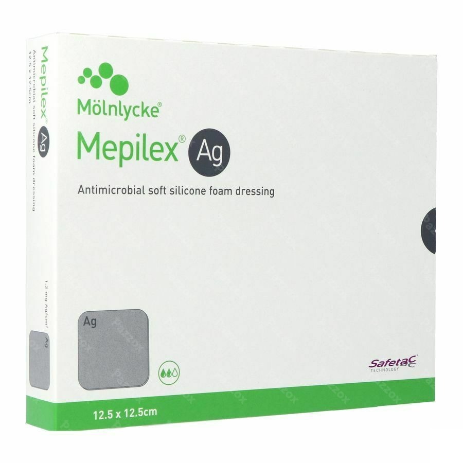Mepilex Ag Pansement Steril 12,5x12,5cm 5 287121