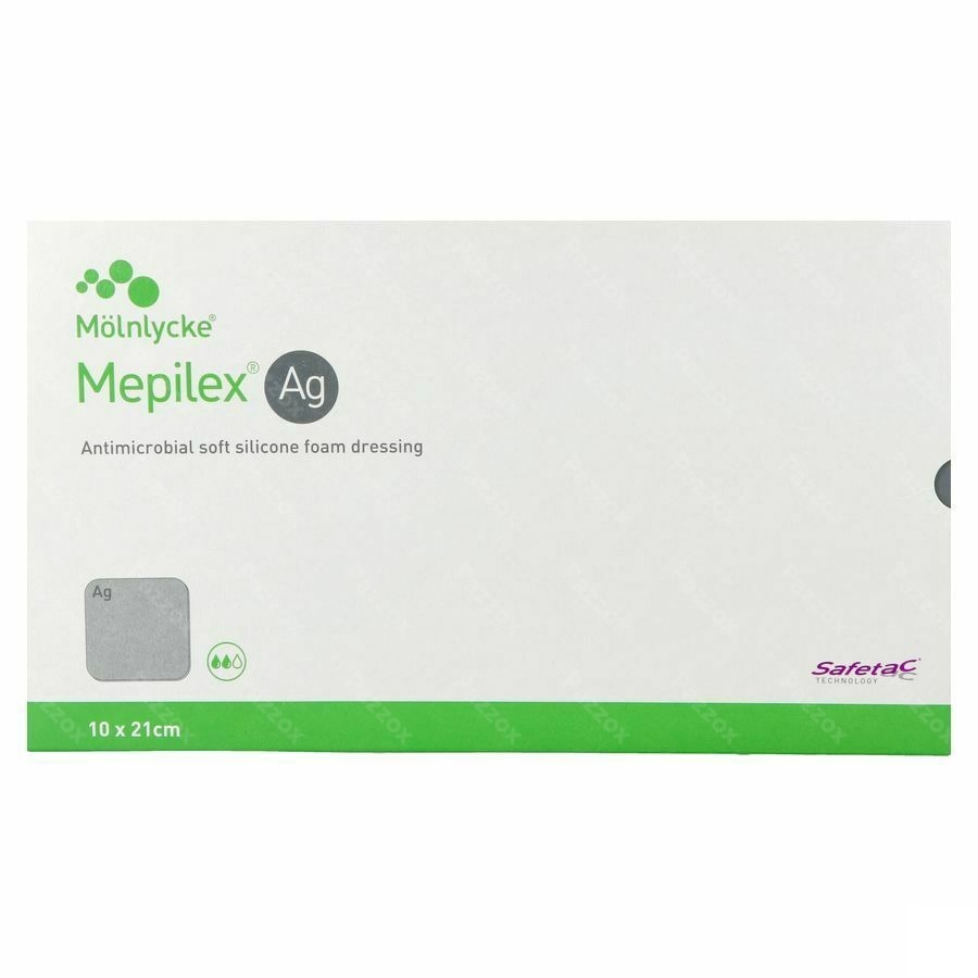 Mepilex Ag Pansement Steril 10,0x21,0cm 5 287221