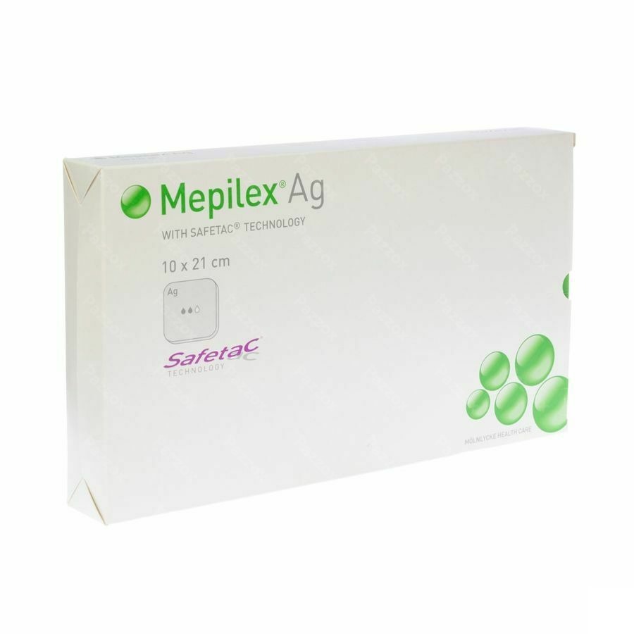 Mepilex Ag Pansement Steril 10,0x21,0cm 5 287221
