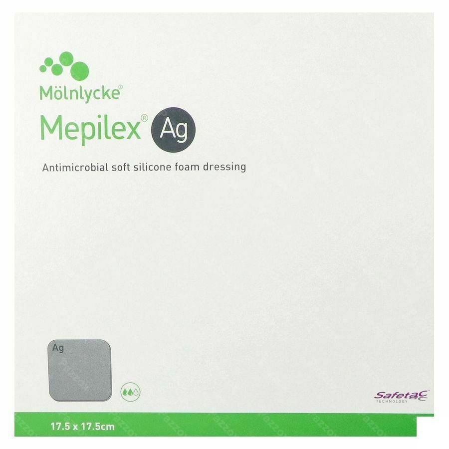 Mepilex Ag Pansement Steril 17,5x17,5cm 5 287321