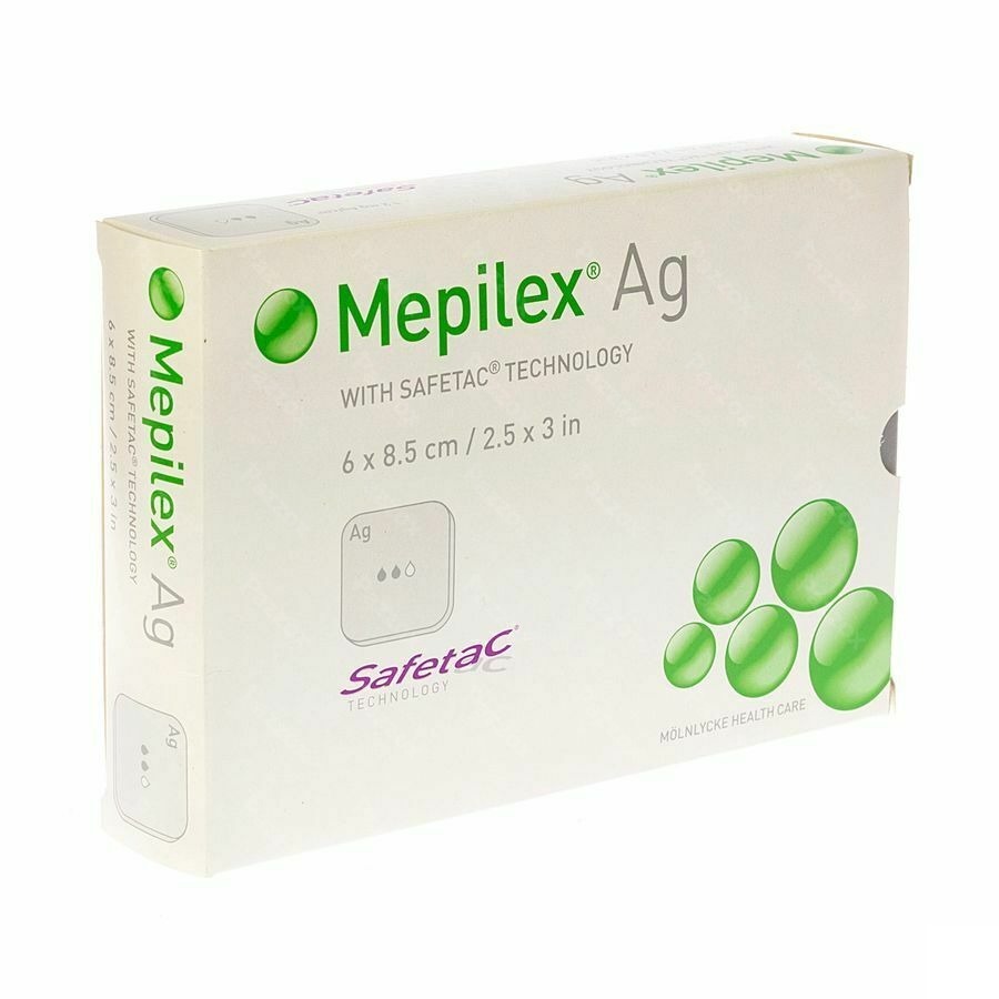 Mepilex Ag Pansement Steril 6,0x 8,5cm 5 287021