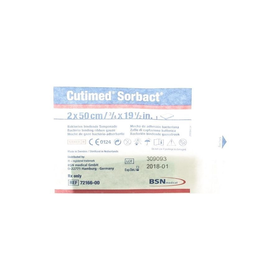 Cutimed Sorbact Meches 2x50cm 1 7216600