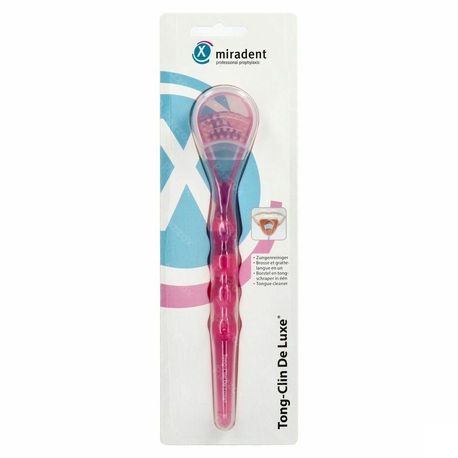 Miradent Gratte Langue Deluxe Rose