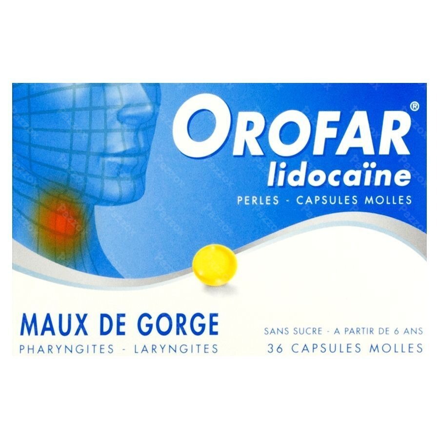 Orofar Lidocaine Perles Caps Molles 36