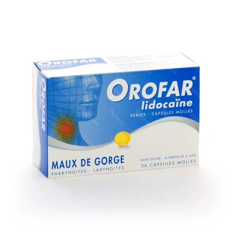 Orofar Lidocaine Perles Caps Molles 36