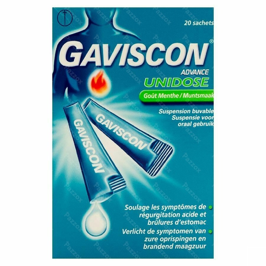 Gaviscon Advance Susp.orale Menthe Ud Sach 20x10ml
