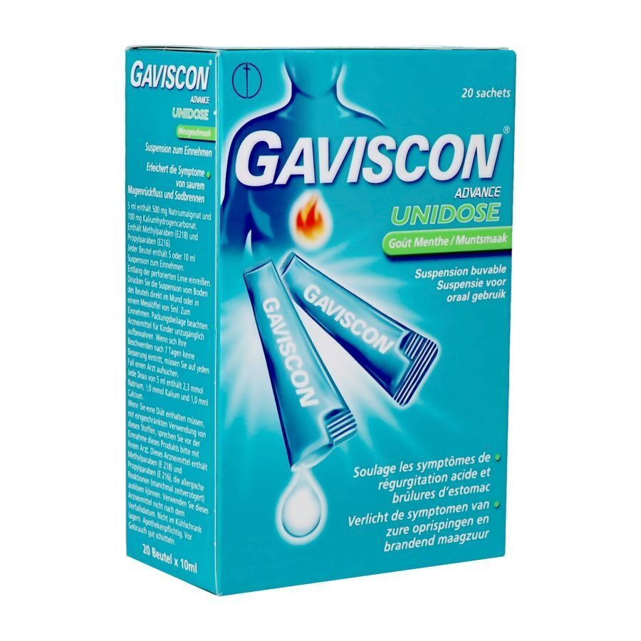 Gaviscon Advance Susp.orale Menthe Ud Sach 20x10ml
