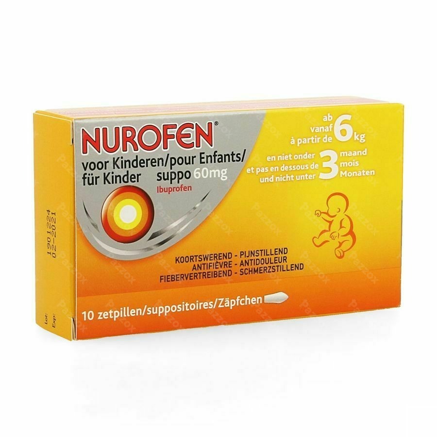 Nurofen Enfant 60mg Suppo 10x60mg