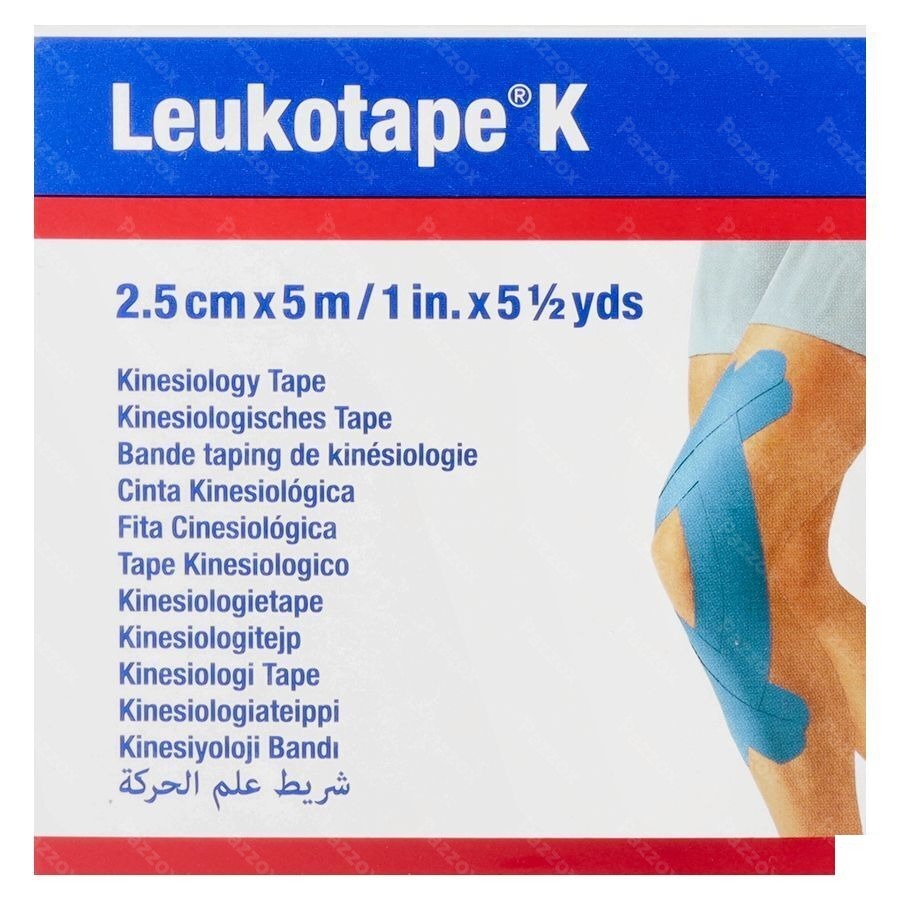 Leukotape K Bande Adh Elast Bleu 2,5cmx5m 1