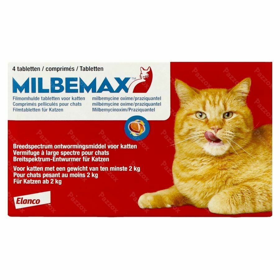 Milbemax Chats Tabl Pell Blister 2x2