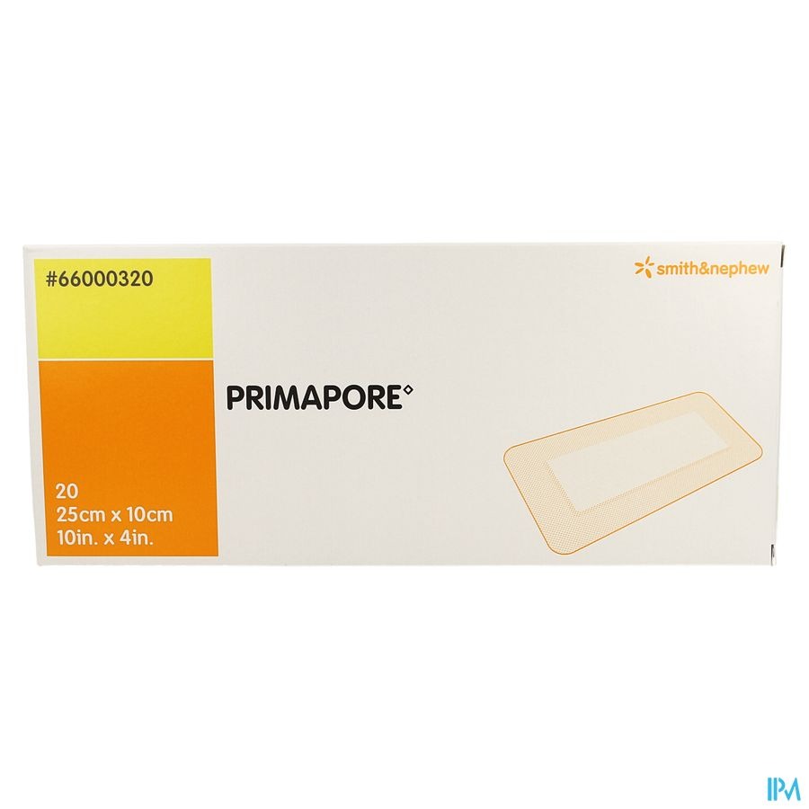 Primapore S&n Pans Post-op 25cmx10cm 20 66000320