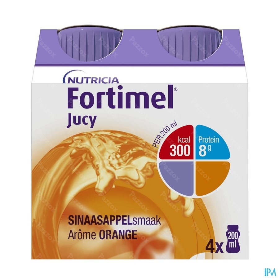 Fortimel Jucy Arome Orange Bouteilles 4x200ml 