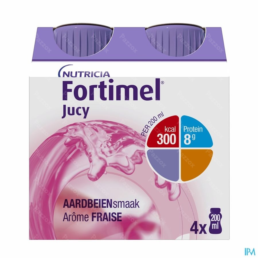 Fortimel Jucy Arome Fraise Bouteilles 4x200ml