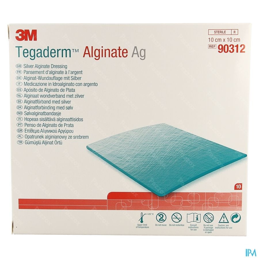 Tegaderm Alginate Ag 10cmx10cm 10 90312