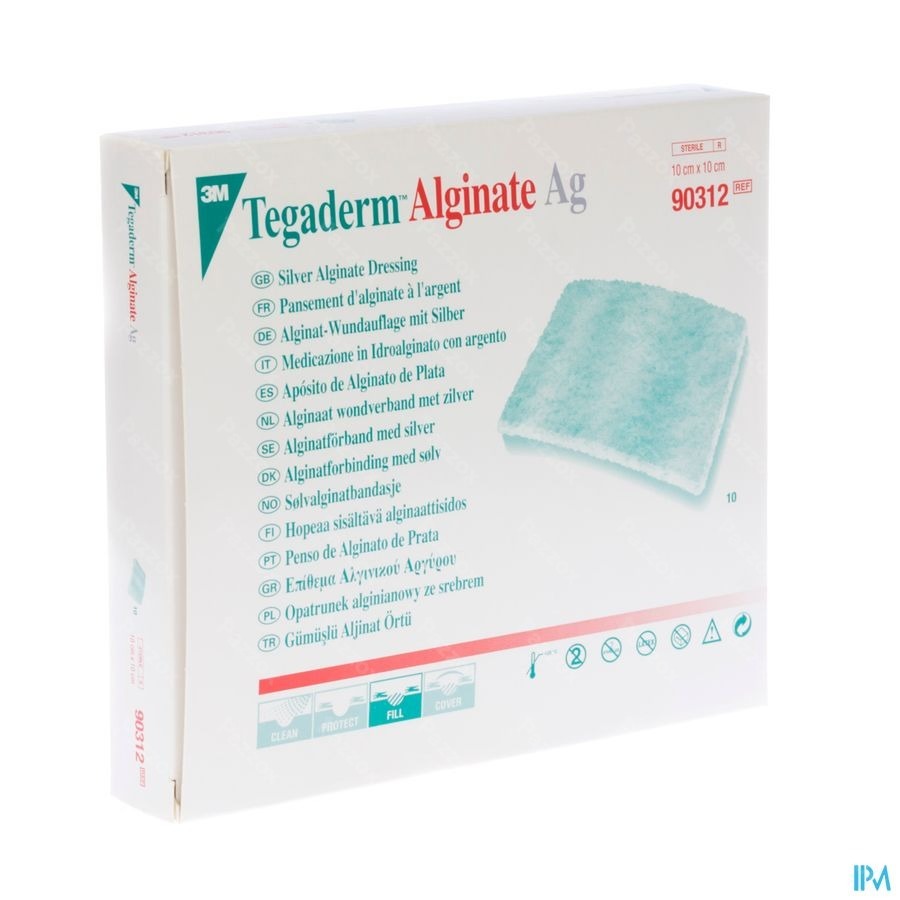 Tegaderm Alginate Ag 10cmx10cm 10 90312