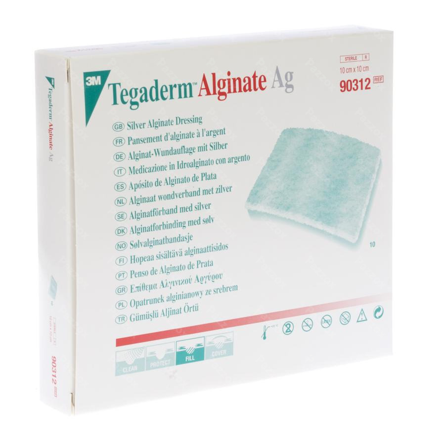 Tegaderm Alginate Ag 10cmx10cm 10 90312