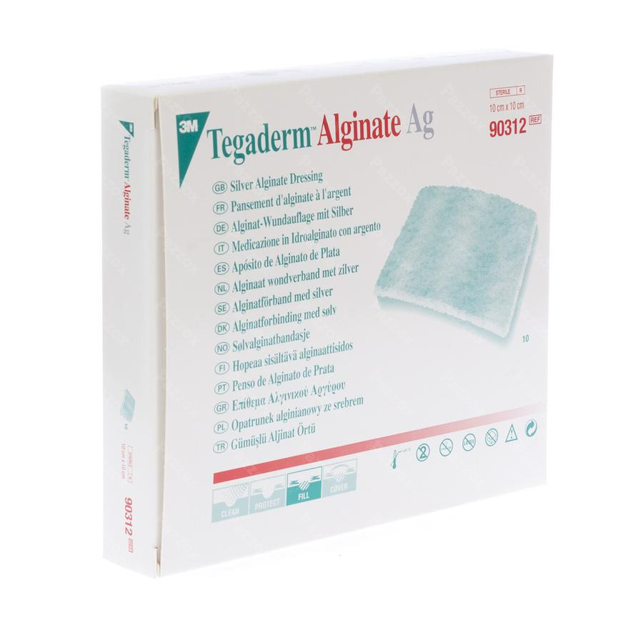 Tegaderm Alginate Ag 10cmx10cm 10 90312
