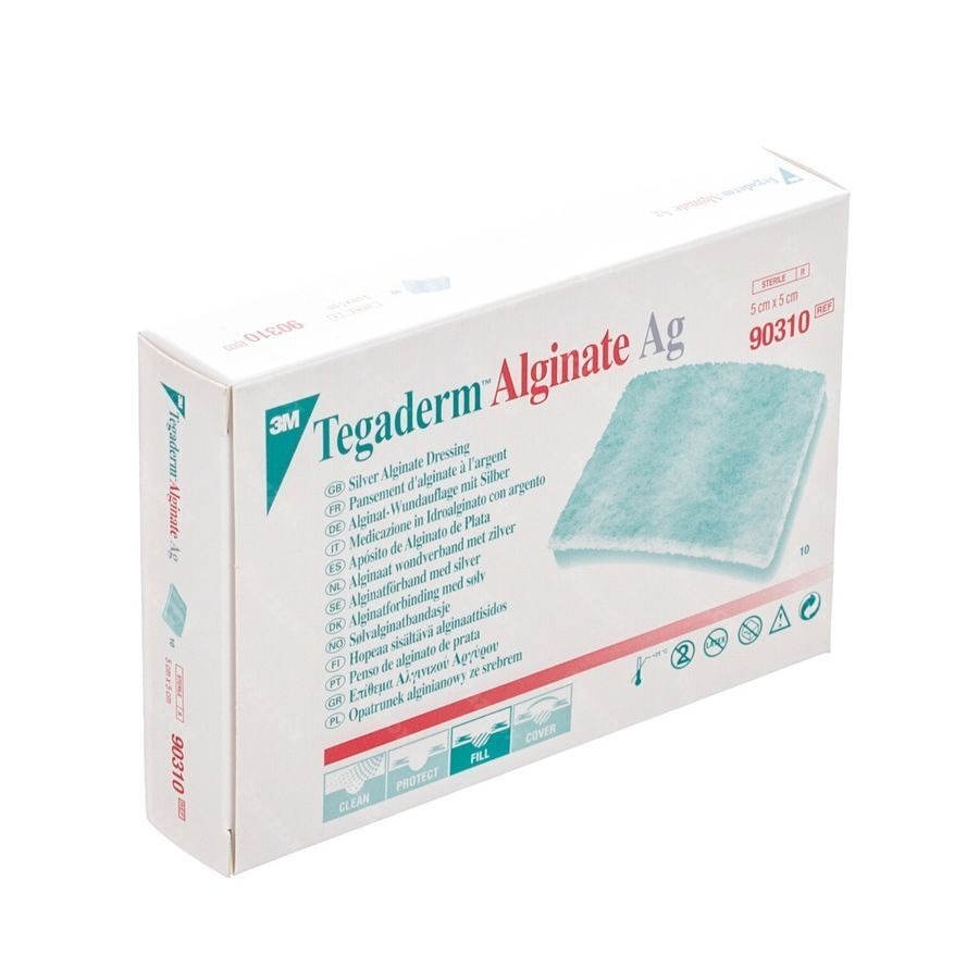 Tegaderm Alginate Ag 5cmx 5cm 10 90310 Pazzox, pharmacie en ligne