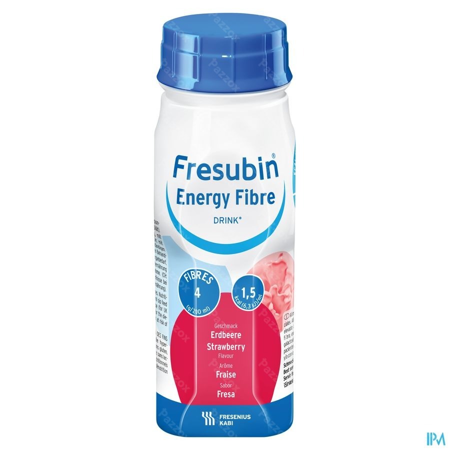 Fresubin Energy Fibre Drink Fraise Fl 4x200ml