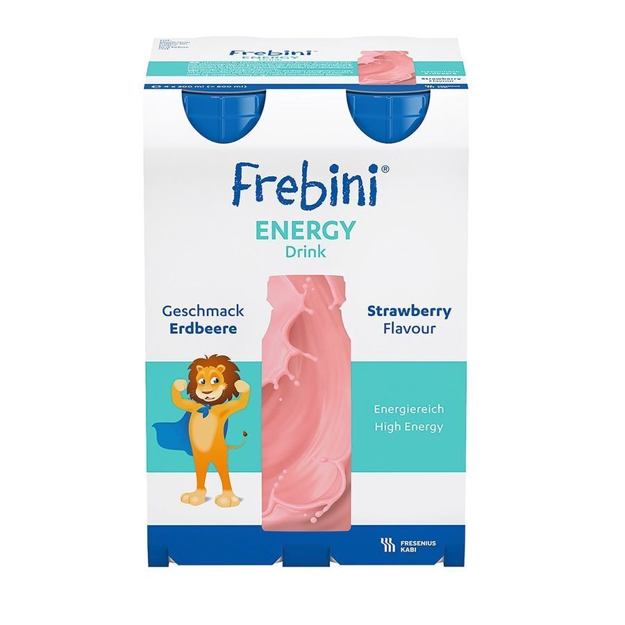 Frebini Energy Drink Enfants Fraise Fl 4x200ml