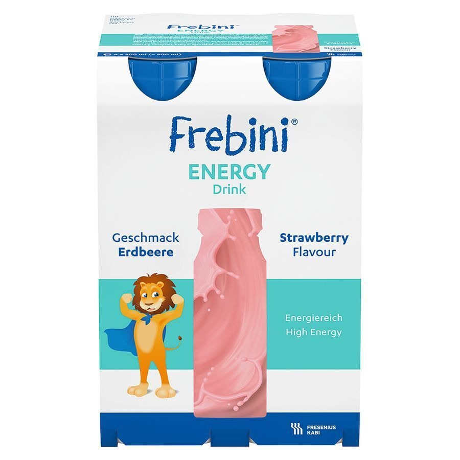 Frebini Energy Drink Enfants Fraise Fl 4x200ml