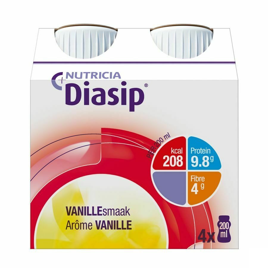 Diasip Vanille Bouteille 4x200ml